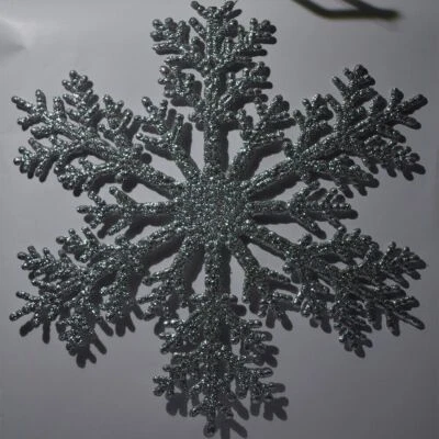 Stella in argento Decorazioni natalizie addobbi palline per albero di natale GR - Immagine 1 di 4