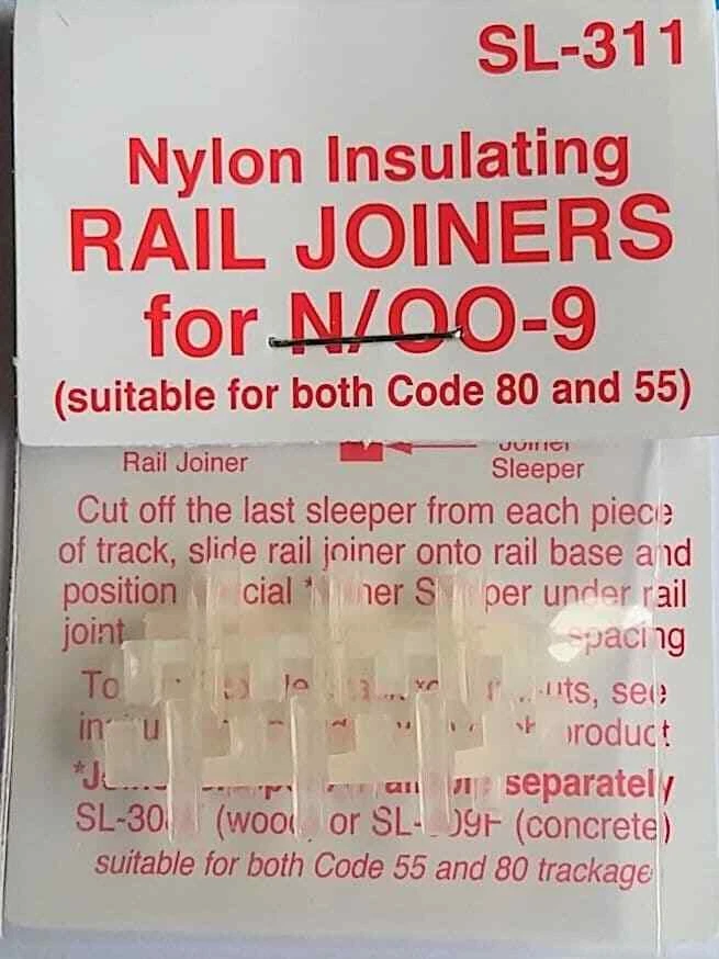 PECO SL-311 N Gauge Insulating Rail Joiners For N/OO-9 Track  - image 1 of 1