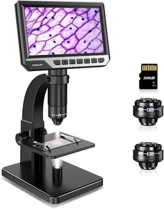 TOMLOV DM11 7inch LCD Microscopio 2000X Ingrandimento Telecomando Biologico 12MP - Foto 1 di 9