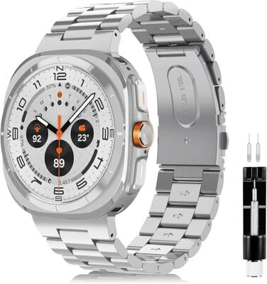 FINTIE Stainless Steel Metal Watch Band For Samsung Galaxy Watch Ultra 47mm 2024 Strap