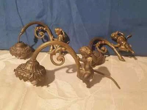3 anciens angelots anges chérubins putti pour monture de lustre - Imagen 1 de 8