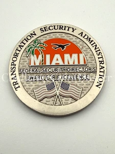 F91 TSA Miami International Airport Federal Security Police Challenge Coin - Picture 1 of 2