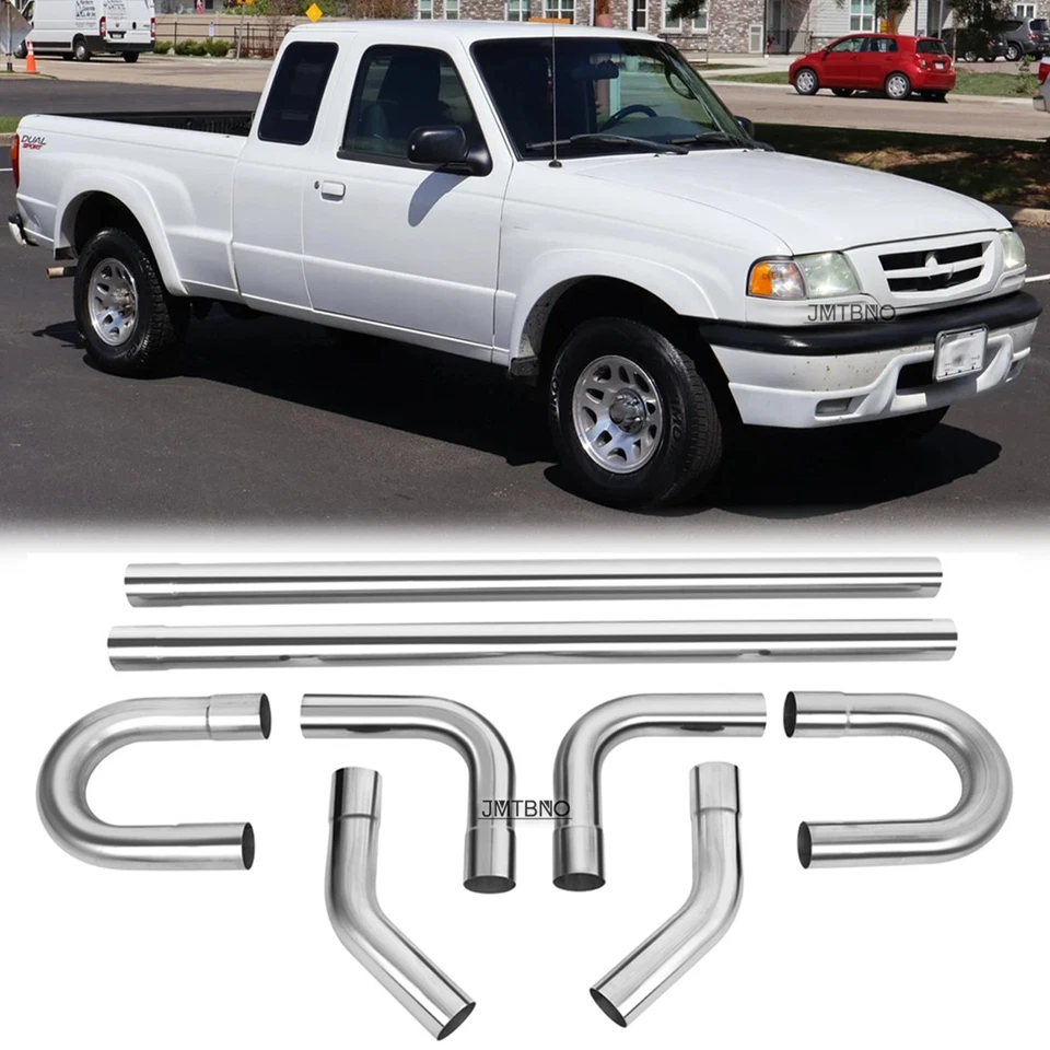 8x 2.5" tubo de escape mandril curva recta acero inoxidable para Mazda B3000 B4000 Foto 1 de 4