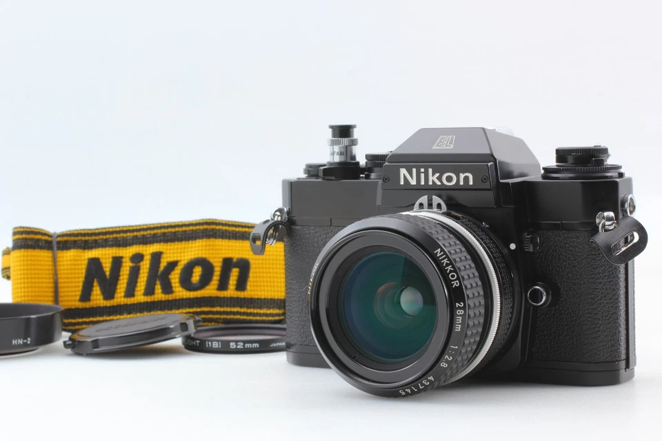 [COMO NUEVO con correa] Nikon EL2 SLR cámara fotográfica negra lente 35 mm Ai 28 mm F2,8 de JAPÓN Foto 1 de 4