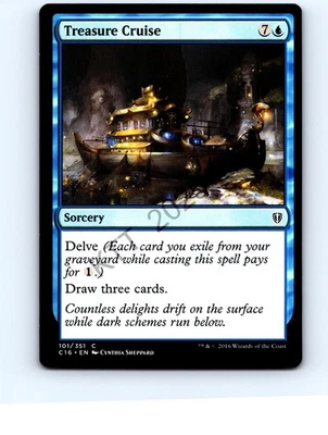 Treasure Cruise #101 Common Commander 2016 MTG LP Exc/Exc+ - Image 1 of 2