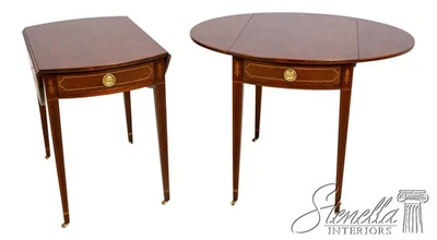 L70123: Pair Of BAKER Historic Charleston Mahogany Pembroke Tables - Image 1 of 4