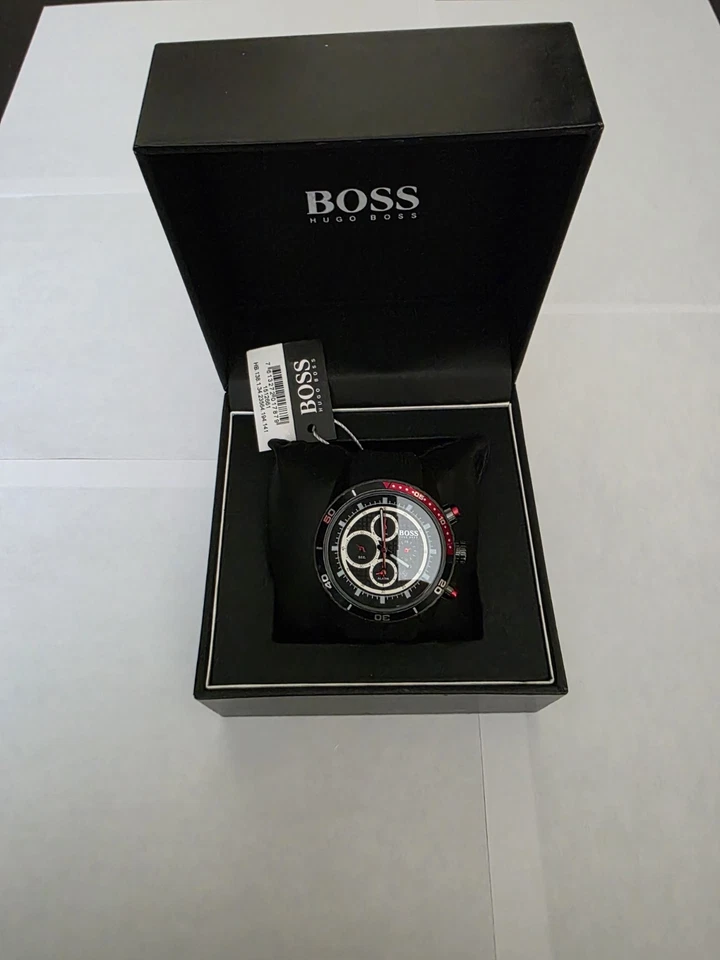 HUGO BOSS HOMBRE 1512661 CRONÓGRAFO ALARMA JAPÓN CUARZO 46mm *SÚPER LIQUIDACIÓN VENTA* Foto 1 de 4