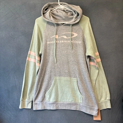 Moletom com capuz feminino Deadstock MV Sport Whistler Blackcomb XL Canadá colorblock esqui - Imagem 1 de 4