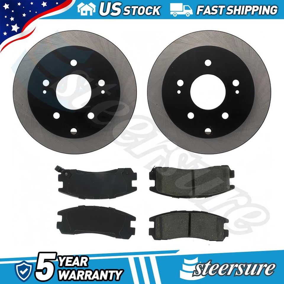 Kit de pastillas de freno trasero y rotor para Mitsubishi Eclipse 2006-2012 2,4 L L4 Foto 1 de 1