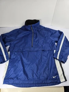 Nike Pullover Jacket Mens XL Half Zip Hooded Windbreaker Swoosh Pocket - Picture 1 of 17