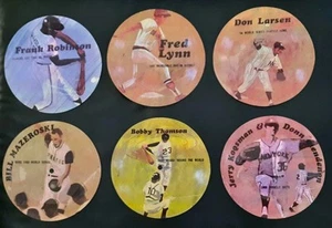 Lot Of 6 Diff. 1977 Scarab Records Sports Challenge 33 1/3 Baseball Discs - Picture 1 of 6
