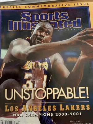 Vintage Sports Illustrated LA Lakers NBA Champion 2000-2001 Shaq UNSTOPPABLE! - Image 1 of 2