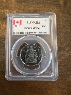 2012 CANADA 50c PCGS MS66 HALF DOLLAR UNCIRCULATED MS 66 - Image 1 of 4