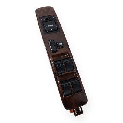 Interruptor de control de ventana eléctrica maestro conductor Toyota 4Runner 1996-1997 grano de madera Foto 1 de 4