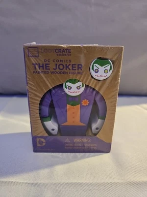 DC Comics The Joker Painted Wooden Figure Loot Crate Exclusive Batman NEW/SEALED - Image 1 of 4