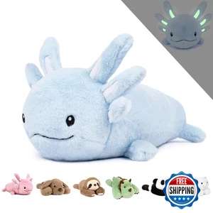 Niuniu Daddy 18 Zoll 2,8 Pfund blau Axolotl gewichtetes Stofftier leuchtende Ohren - Bild 1 von 11