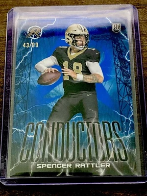 Spencer Rattler 2024 Topps Resurgence C-9 Conductors Blue Surge RC 43 /99 - Image 1 of 2