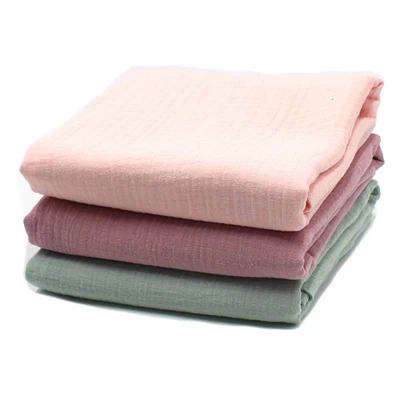 3x Double Gauze Musselin Set je 0,5m x 1,35m Stoff 100% Baumwollstoff Set06 - Bild 1 von 4