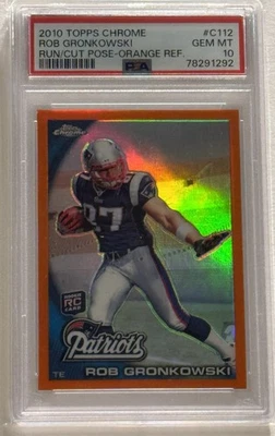 Topps Chrome 2010 - Rob Gronkowski #C112 Orange Refractor (RC) PSA 10 Patriots  Foto 1 de 4
