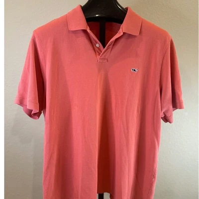 Camisa Polo Vineyard Vines Para Hombre Calce Clásico Coral Logo de Ballena XL Foto 1 de 4
