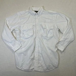 Cabela's GuideWear Shirt Long Sleeve Vented Fishing Outdoor Hiking Men's White - Picture 1 of 14