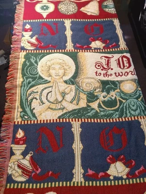 Joy To The World Noel Manta de Navidad 5'x5' Campanas de Navidad Ángeles de Navidad Foto 1 de 4