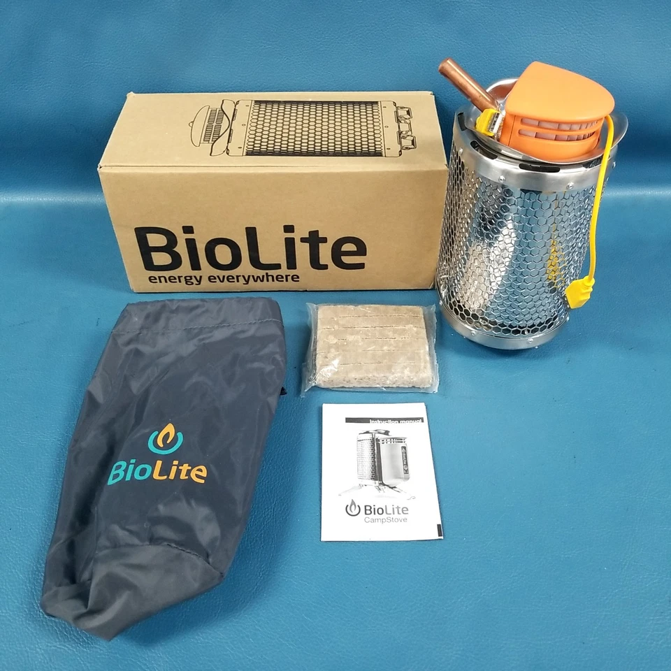 CAIXA ABERTA Biolite Campstove Gerador de Eletricidade Fogão de Madeira com Combustível de Pelota - Imagem 1 de 4