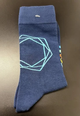 New Tenable Logo Socks Blue High Tech Swag Employee Item - Image 1 of 4