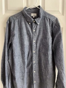 Sonoma Mens XL Denim Blue Long Sleeve Button Up Shirt - Imagen 1 de 6
