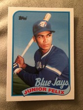 1989 Topps Traded Junior Felix Baseball Rookie RC #32T Blue Jays Outfield