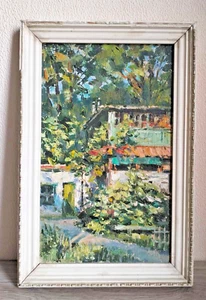 Original Ukrainian Oil Painting Landscape Yard of Odessa Artist Strelbitsky - Picture 1 of 11