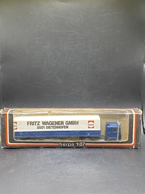 HERPA HO #801270 沃尔沃 F12 三轴覆盖拖车半老式收藏品玩具 — 第 1/4 张图片