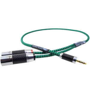 4.4 Pentaconn TRRRS Plug to Dual XLR Male Balanced Stereo Breakout Cable - Picture 1 of 5