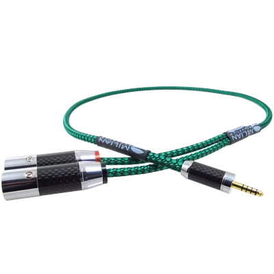 4.4 Pentaconn TRRRS Plug to Dual XLR Male Balanced Stereo Breakout Cable - Image 1 of 4