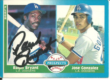 Ralph Bryant Los Angeles Dodgers Personally Autographed MLB Prospects Card