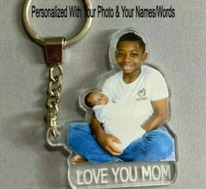 Llavero Personalizado, Tu Foto Impresa Imagen Personalizada Día de la Madre Mamá Familia - Imagen 1 de 12