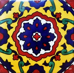 20 Tiles 6"x6" Mexican Ceramic hand made mosaic art individual tile #G-017 - Picture 1 of 1