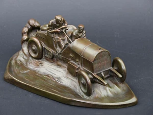 ACCESORIO DE COCHE DE CARRERAS GORDON BENETT 1904 PARA ESCRITORIO DE WMF BELLE EPOQUE  - Imagen 1 de 5