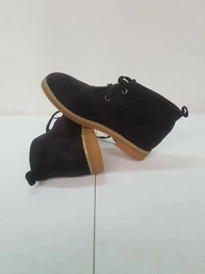 Bardot Junior Black Suede Lace Up Shoes Size 30 - image 1 of 4