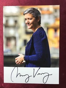 Autogramm MARGRETHE VESTAGER-Politik DÄNEMARK-Radikale Venstre (DV)-Großfoto - Picture 1 of 2
