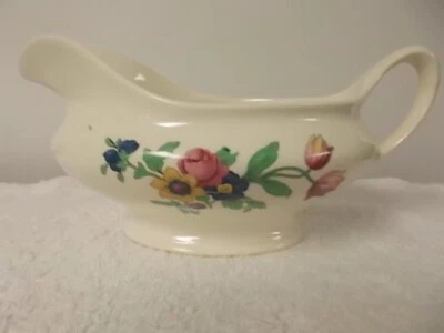 Vintage W S George Derwood Floral Ceramic Sauce Gravy Boat - Изображение 1 из 4