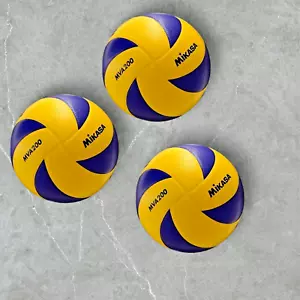 3X Mikasa MVA200 Volleyball FIVB Approved Match Ball Yellow/Blue Size 5 - Picture 1 of 3