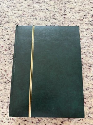 Álbum de sellos insertado libro de stock verde 64 páginas negras usado Foto 1 de 4