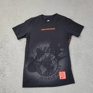 Nike Tee Shirt Kids Boys Medium Black Logo Graphic Short Sleeve - Picture 1 of 10
