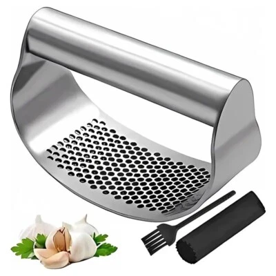 Stainless Steel Garlic Press Squeezer Manual Garlic Ginger Rocker Crusher Garlic - image 1 of 4