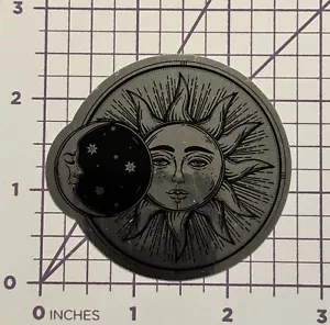 Metallic Celestial Sun Moon - Vinyl Decal Sticker Bomb Peace Love Trippy Travel - Picture 1 of 5