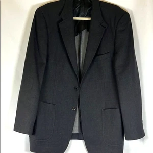 Roundtree & Yorke Sport Coat Wool Men's 40L Charcoal Gray Unlined Blazer - Picture 1 of 7