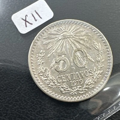 1919 50 Centavos Mexico. 800 Silver - Image 1 of 3