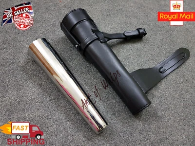 ART OF WHIPS Silla de montar Cadera Frasco Top Estuche de cuero Acero inoxidable Zorro Caza Caballo Regalo Negro