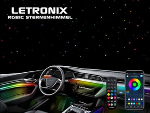 LETRONIX RGBIC Rainbow Auto LED Cielo Stellato Scintillante con APP e Telecomando - Foto 1 di 29